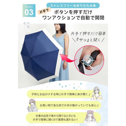 [🥇ランキング第1位獲得] 晴雨兼用 3秒折りたたみ 形状記憶 自動開閉
