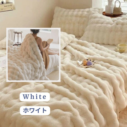 Aisho-ふわとろ毛布｜ラビットファー風、とろけるような肌触り