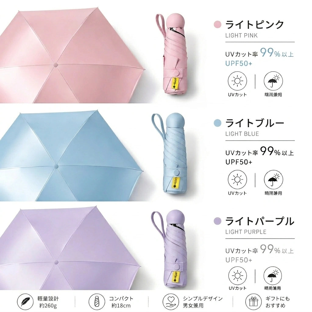 完全遮光プレミアムUV傘｜晴雨兼用・軽量コンパクト