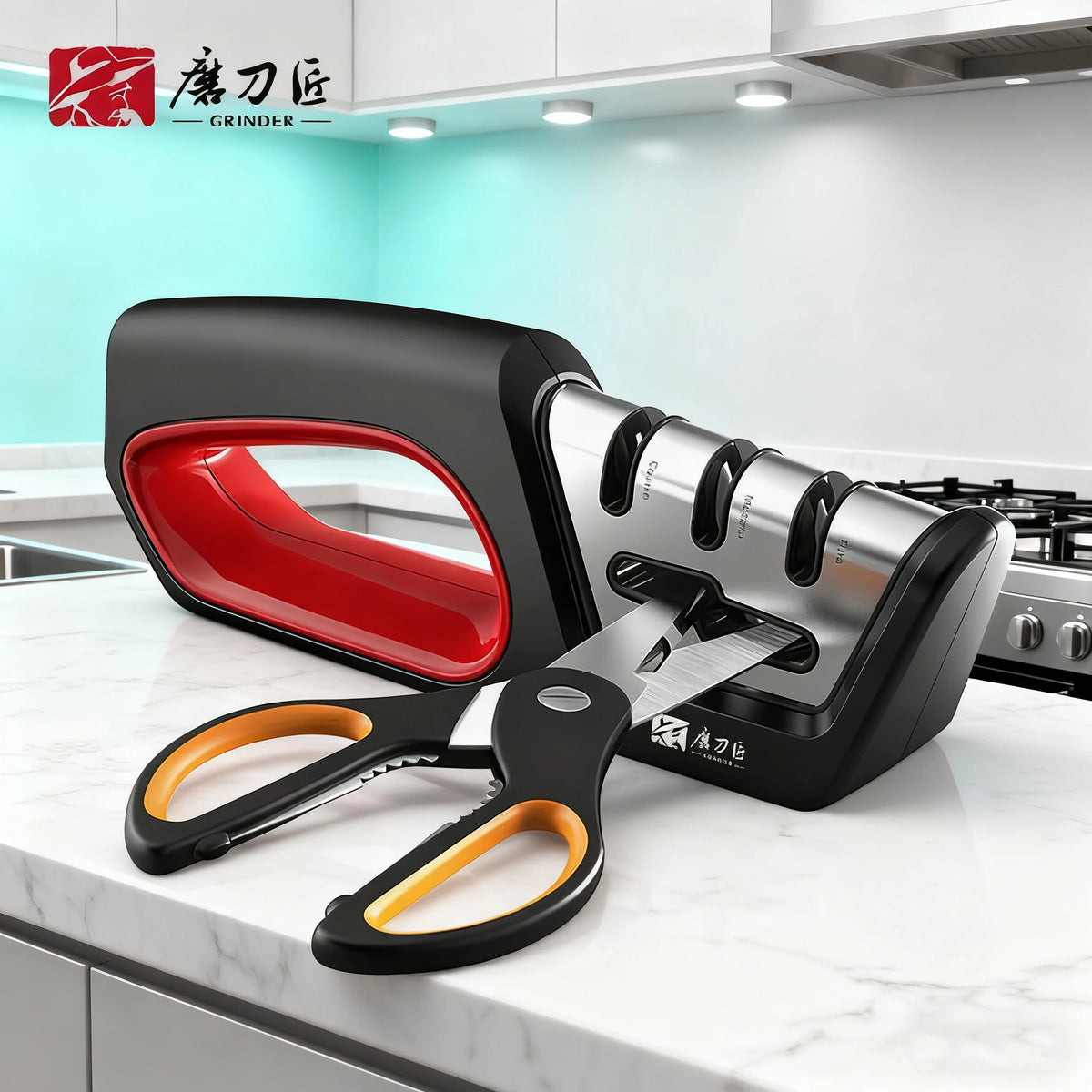 【驚異の切れ味】包丁研ぎ器 タングステン製：数秒で復活・初心者でも安全・プロ級の研ぎ味
