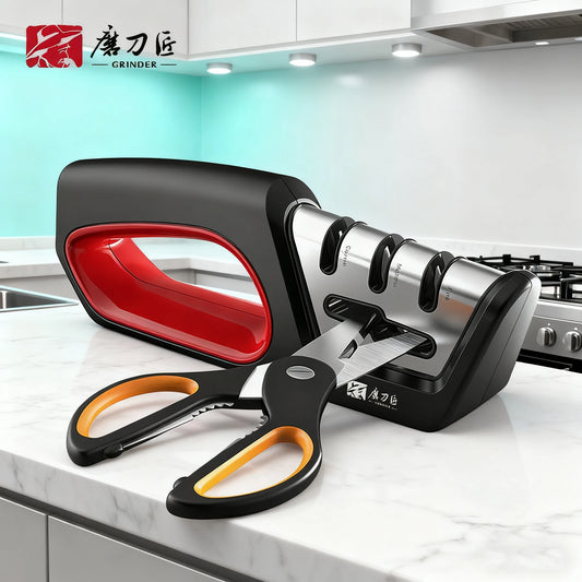 【驚異の切れ味】包丁研ぎ器 タングステン製：数秒で復活・初心者でも安全・プロ級の研ぎ味