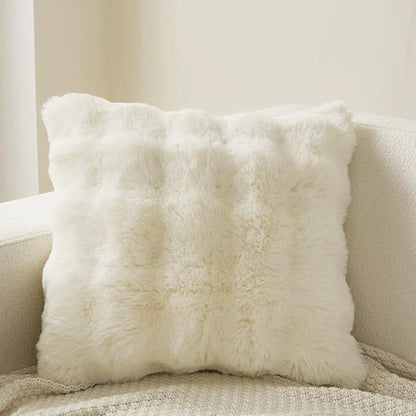 Fufffy Cover 45×45cm ラビットファー風クッションカバー